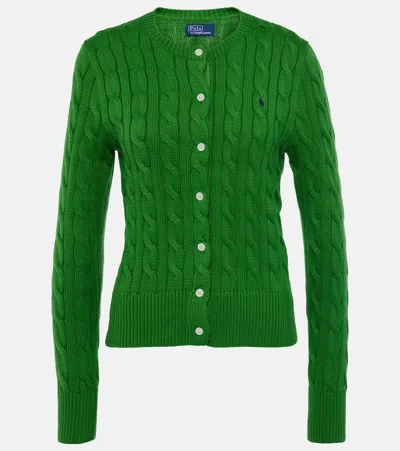 Polo Ralph Lauren Cable-knit Cotton Cardigan In Green