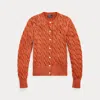 Polo Ralph Lauren Cable-knit Cotton Cardigan In Orange