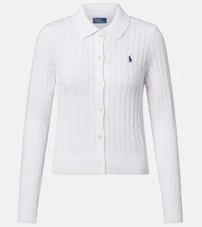 Polo Ralph Lauren Cable-knit Cotton Cardigan In White