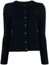 Polo Ralph Lauren Polo Pony Cable-knit Cardigan In Blue