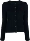 Polo Ralph Lauren Polo Pony Cable-knit Cardigan In Blue