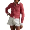 Polo Ralph Lauren Cable-knit Cotton Crewneck Cardigan In Red Sky
