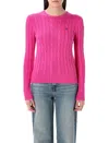 Polo Ralph Lauren Cable Knit Sweater With Round Neckline And Long Sleeves