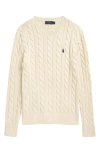 Polo Ralph Lauren Maglia In Cotone A Trecce Regular-fit Sweater In White