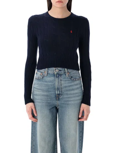 POLO RALPH LAUREN POLO RALPH LAUREN CABLE-KNIT COTTON CROPPED JUMPER
