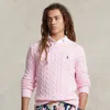 Polo Ralph Lauren Cable-knit Cotton Jumper In Pink