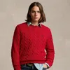 Polo Ralph Lauren Cable-knit Cotton Jumper In Red