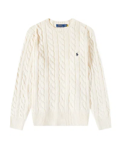 Polo Ralph Lauren Cable-knit Wool-cashmere Sweater In Andover Cream