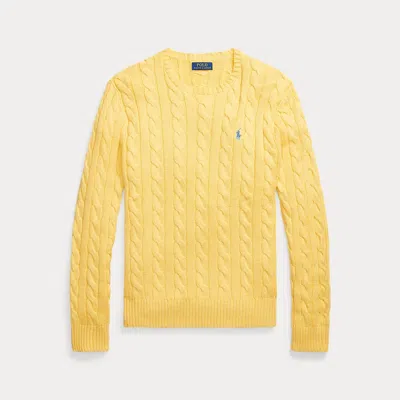 Polo Ralph Lauren Cable-knit Cotton Jumper In Yellow