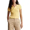 Polo Ralph Lauren Yellow Polo Pony Short Sleeve Shirt In Cotton Woman