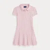 Polo Ralph Lauren Kids' Cable-knit Cotton Polo Sweater Dress In Pink
