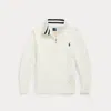 Polo Ralph Lauren Kids' Cable-knit Cotton Quarter-zip Sweater In Paper White