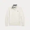 Polo Ralph Lauren Kids' Cable-knit Cotton Quarter-zip Sweater In Paper White