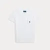 Polo Ralph Lauren Cable-knit Cotton Short-sleeve Sweater In Optic White W/ Navy