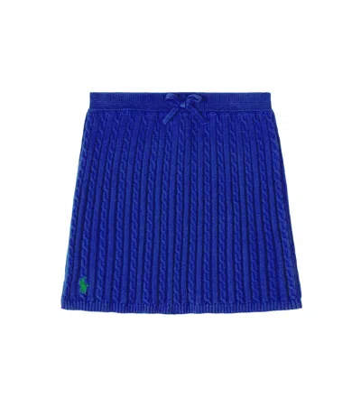 POLO RALPH LAUREN CABLE-KNIT COTTON SKIRT