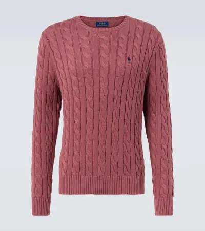 POLO RALPH LAUREN CABLE-KNIT COTTON SWEATER