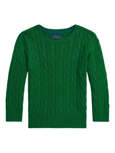 Polo Ralph Lauren Cable-knit Cotton Sweater In Green