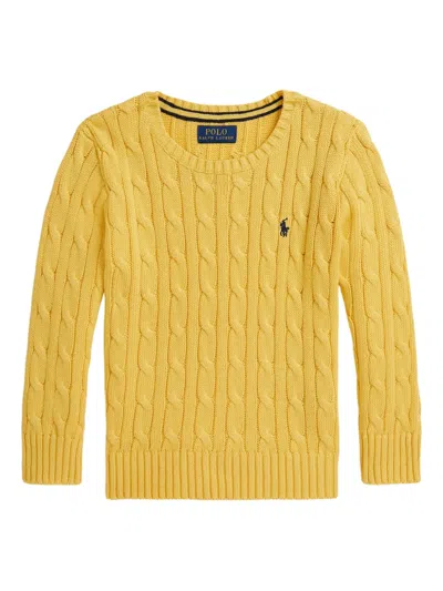 Polo Ralph Lauren Cable-knit Cotton Sweater In Yellow