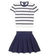 POLO RALPH LAUREN CABLE-KNIT COTTON SWEATER AND SKIRT SET