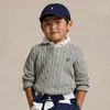 Polo Ralph Lauren Kids' Cable-knit Cotton Sweater In Andover Heather