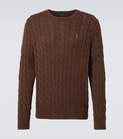 POLO RALPH LAUREN CABLE-KNIT COTTON SWEATER