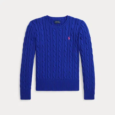 Polo Ralph Lauren Cable-knit Cotton Sweater In Classic Azure