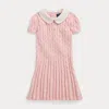 Polo Ralph Lauren Kids' Cable-knit Cotton Sweater Dress In Acacia Pink
