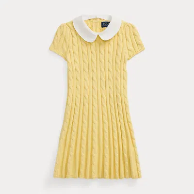 POLO RALPH LAUREN CABLE-KNIT COTTON SWEATER DRESS