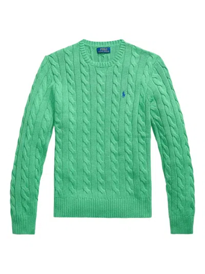 Polo Ralph Lauren Cable-knit Cotton Sweater In Green