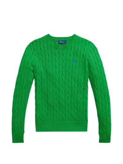 Polo Ralph Lauren Cable-knit Cotton Sweater In Green