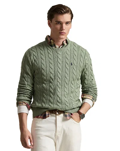 Polo Ralph Lauren Cable Knit Cotton Sweater In Green