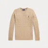 Polo Ralph Lauren Cable-knit Cotton Jumper In New Camel Melange