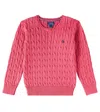 Polo Ralph Lauren Cable-knit Cotton Sweater In Red