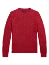 Polo Ralph Lauren Cable-knit Cotton Sweater In Red