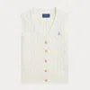 Polo Ralph Lauren Cable-knit Cotton Sweater Vest In Nevis/harbor Island Blue