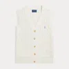 Polo Ralph Lauren Cable-knit Cotton Sweater Vest In Nevis/harbor Island Blue