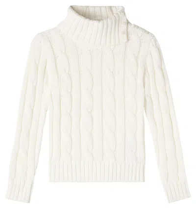 Polo Ralph Lauren Kids' Cable-knit Cotton Sweater In White