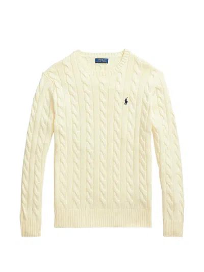 Polo Ralph Lauren Cable-knit Wool-cashmere Sweater In Andover Cream