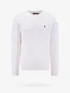 Polo Ralph Lauren Textured Cable Knit Sweater With Round Neckline And Fitted Silhouette In White