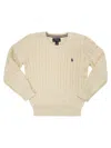 Polo Ralph Lauren Cable-knit Cotton Sweater In Brown