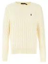 Polo Ralph Lauren Braided Sweater Sweaters And Cardigans White In Multi