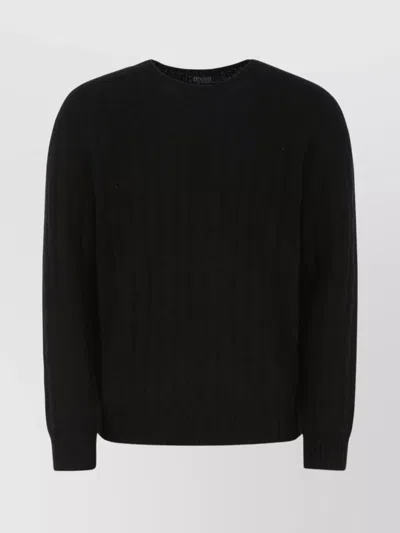 Polo Ralph Lauren Cable Knit Crew Neck Sweater In Black