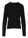 Polo Ralph Lauren Cable Knit Crew Neck Sweater Knitwear Black