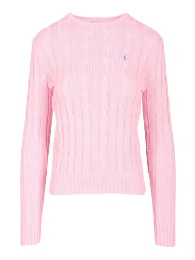 Polo Ralph Lauren Cable Knit Crew Neck Sweater Knitwear Rose