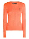 Polo Ralph Lauren Wool And Cashmere Cable Knit Pullover In Red