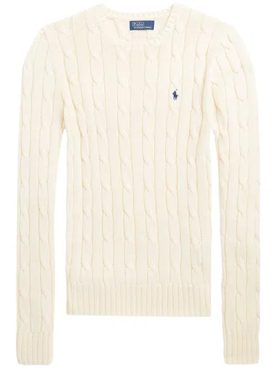 POLO RALPH LAUREN CABLE KNIT CREWNECK PULLOVER SWEATER