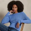 Polo Ralph Lauren Cable-knit Crewneck Sweater In New Litchfield Blue
