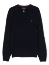 Polo Ralph Lauren Cable-knit Crewneck Wool Pullover In Blue