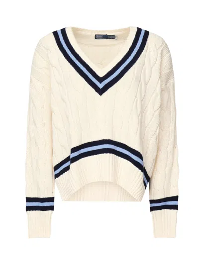 Polo Ralph Lauren Cable-knit Cricket Jersey In Multi