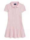 Polo Ralph Lauren Cable-knit Cotton Polo Sweater Dress In Pink